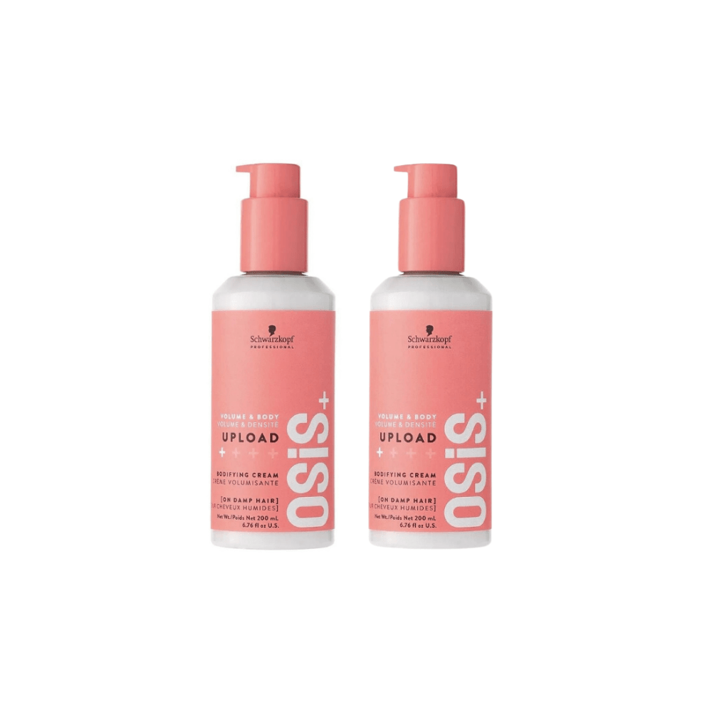 Schwarzkopf Osis Upload Volumizing Cream 200ml | Volumizing from Bottom to End with Protection Against Frizz & Heat 2 Pack