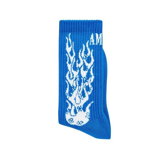 Amiri Flames Sock 'Blue"