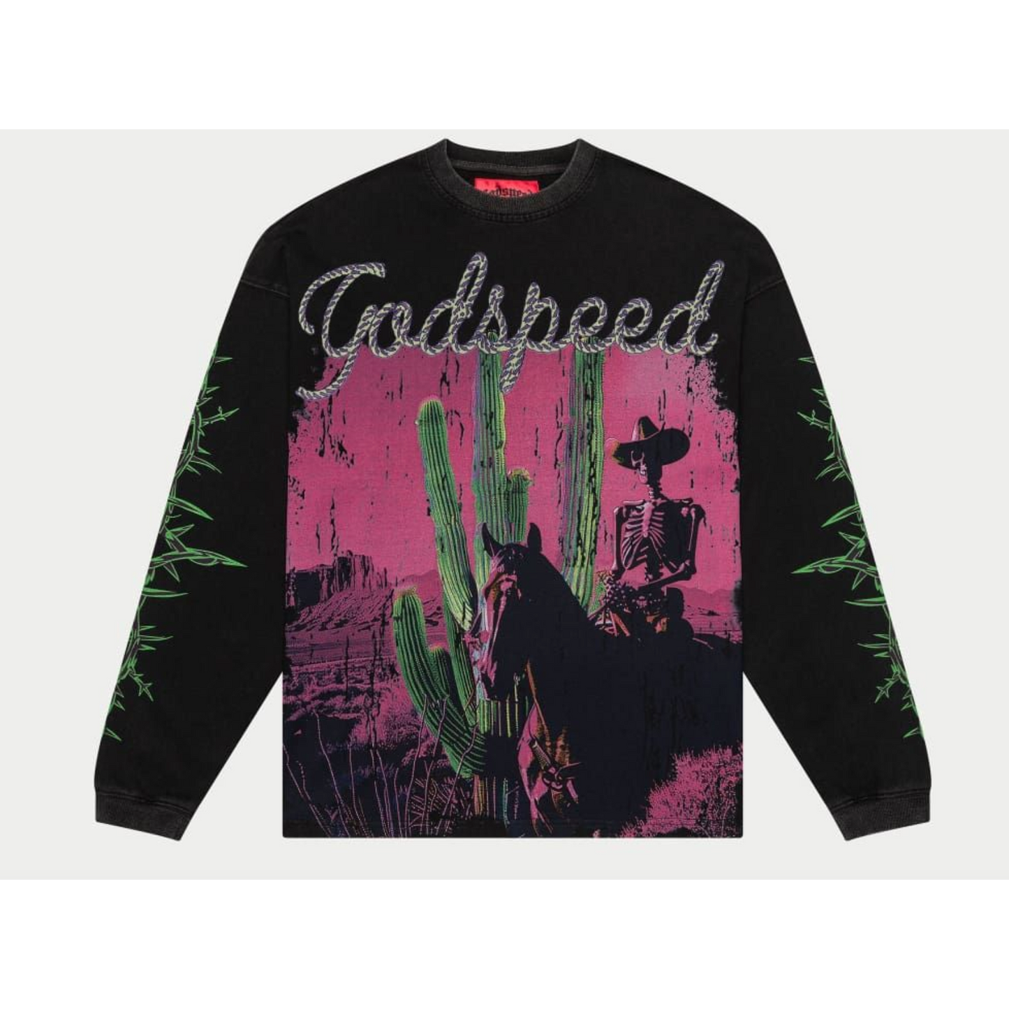 Godspeed Westworld long sleeve T-shirt (Black Wash)