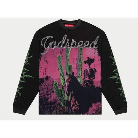 Godspeed Westworld long sleeve T-shirt (Black Wash)