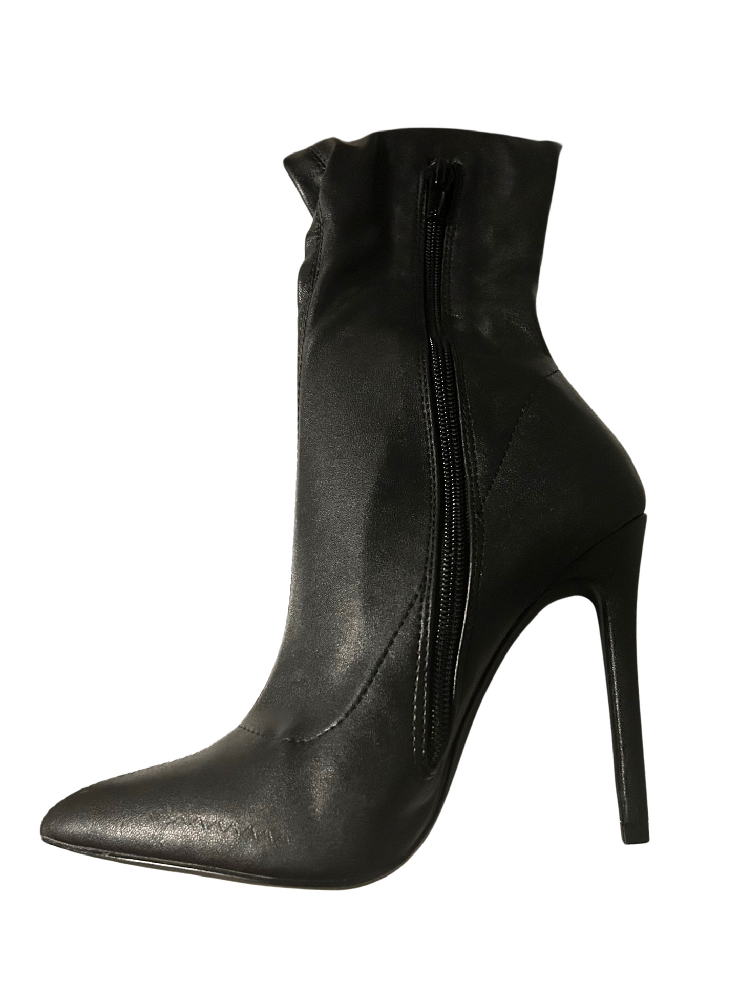 Gisele Thigh High Pointed Toe Boots - Women's Thigh High Fashion Boots with Side Zipper