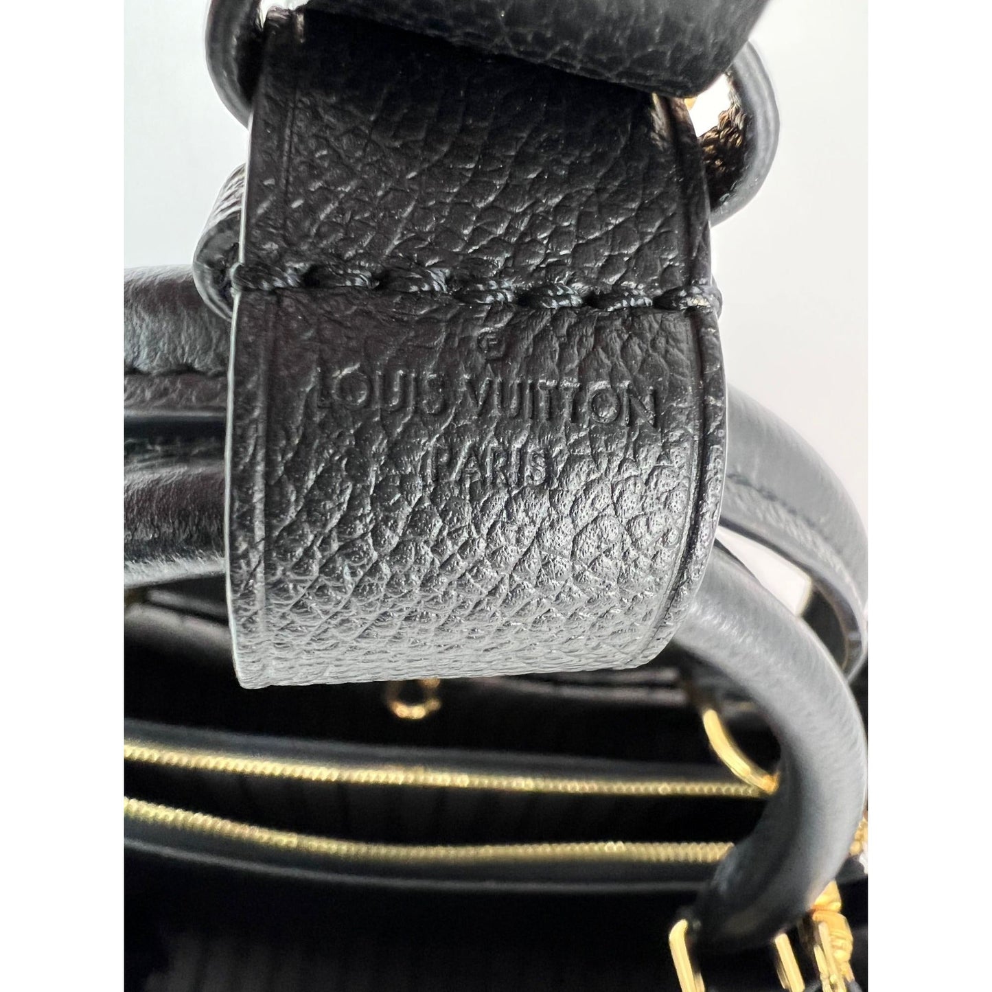 Louis Vuitton Montaigne MM Empreinte Black Leather Shoulder Bag