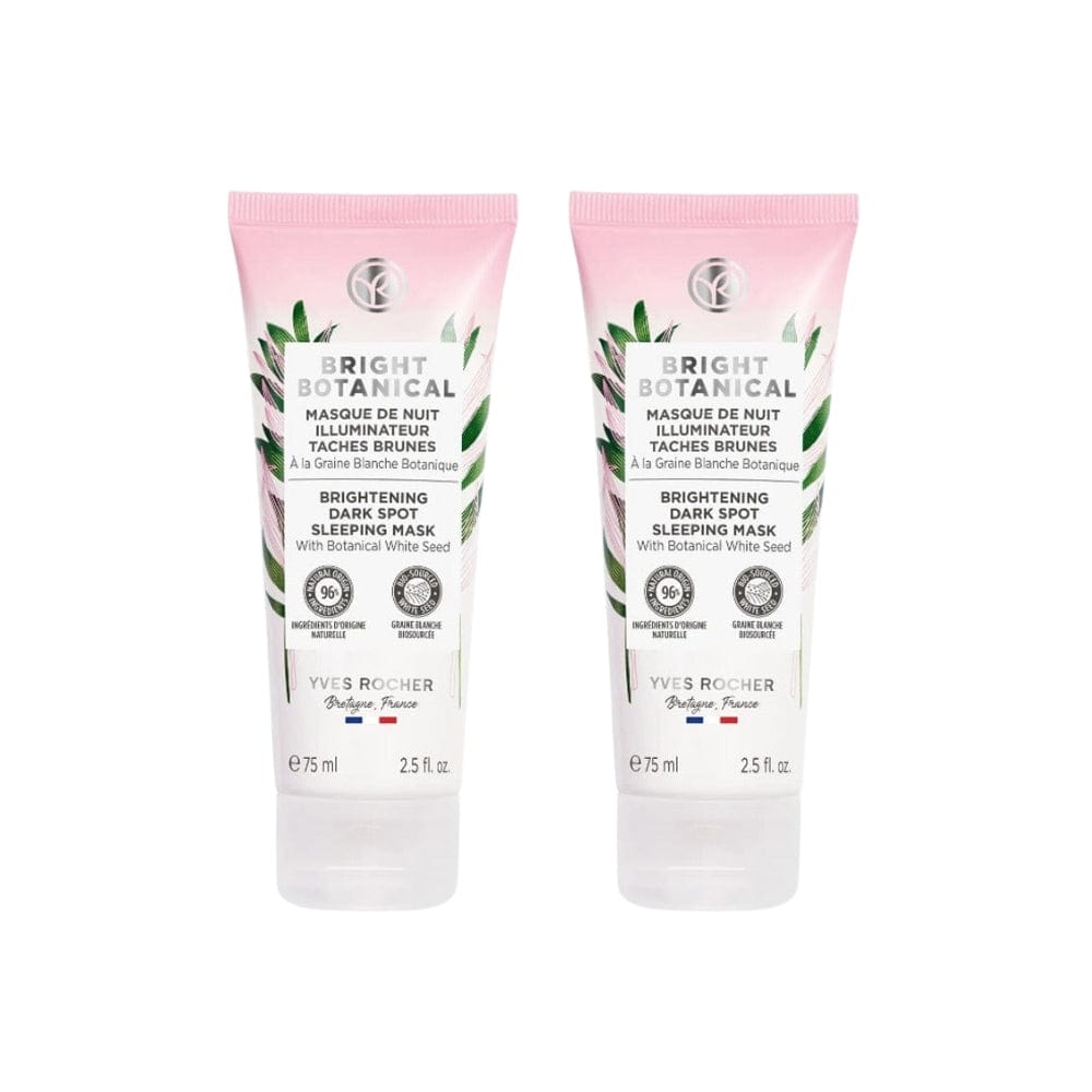 Yves Rocher Bright Botanical Masque de Nuit Éclaircissant Anti-Imperfections 75 ml Lot de 2