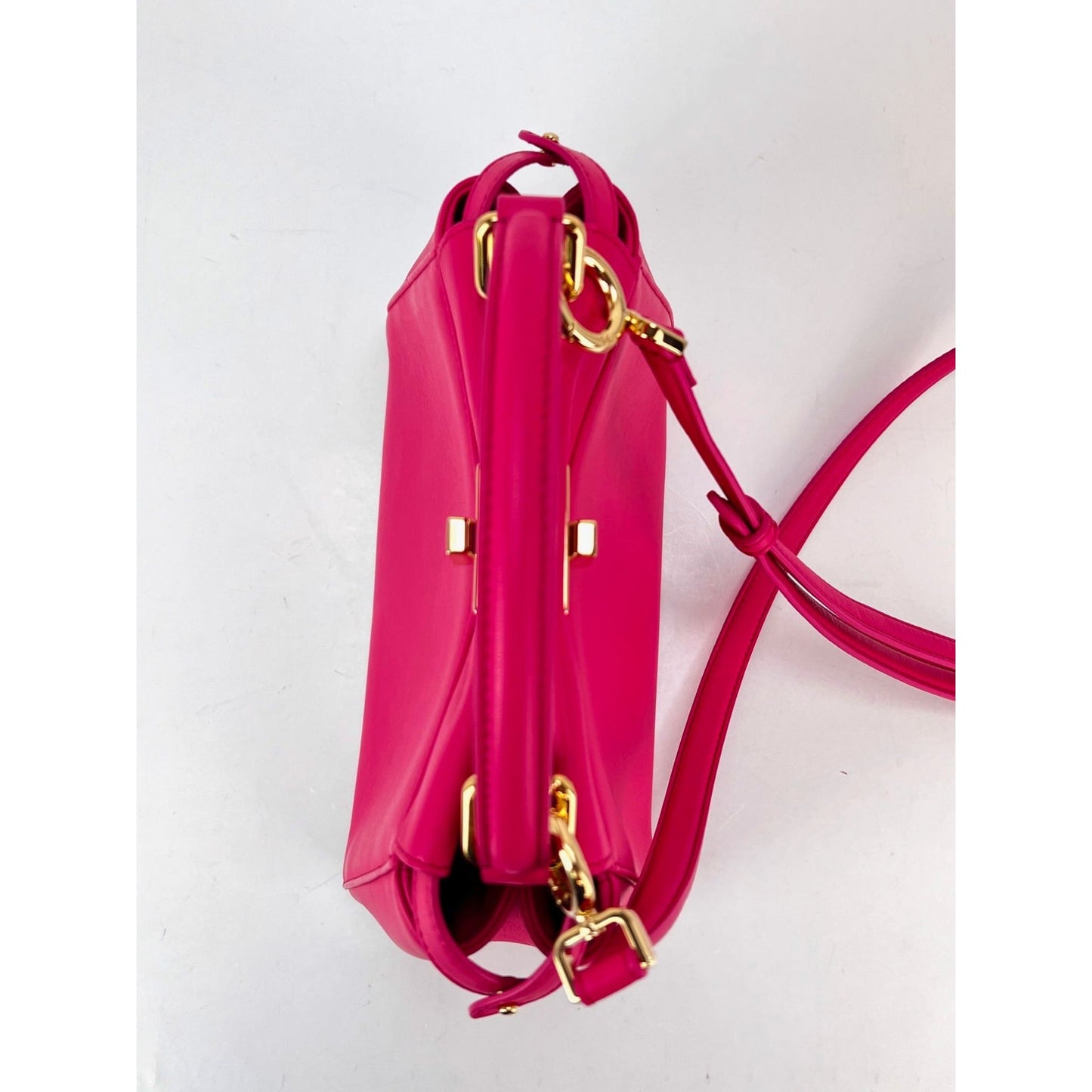 Sac à main Fendi Mini Peekaboo en cuir rose