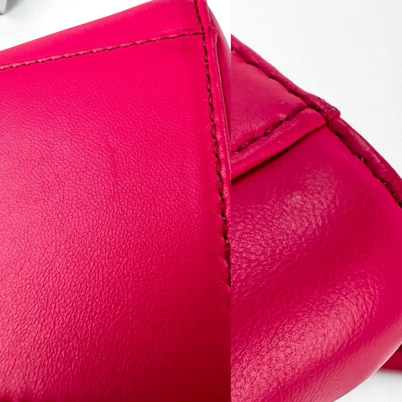 Sac à main Fendi Mini Peekaboo en cuir rose