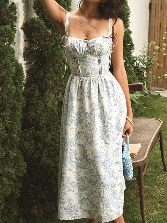 Floral Print Midi Cami Dress