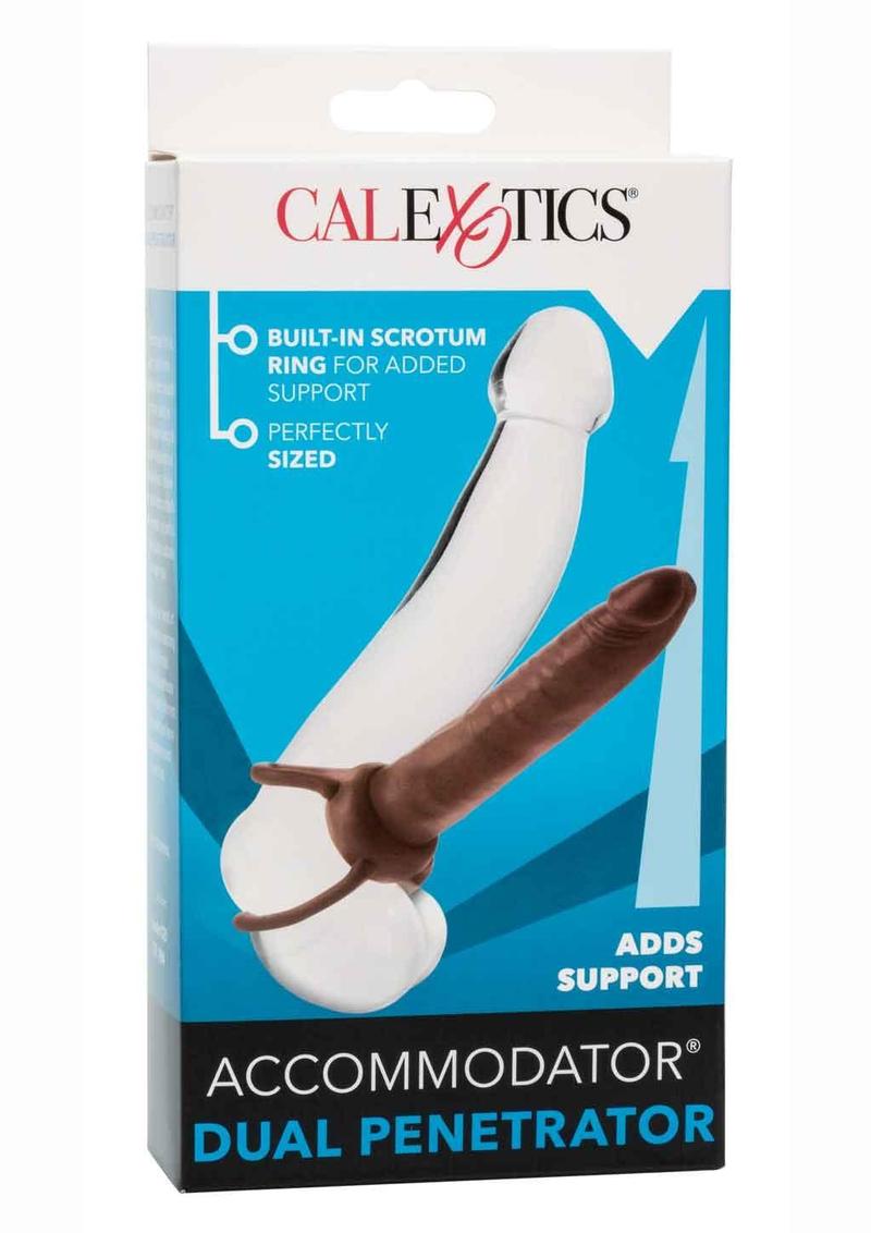 Accommodator Dual Penetrator With Built-in scrotum ring