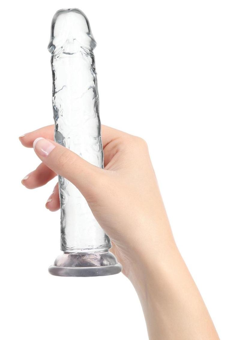 Crystal Addiction Vibrating Vertical Dong with Power Bullet