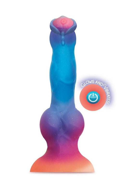 Alien Nation Glo-Spot Vibrating Glow in the Dark Silicone Dildo