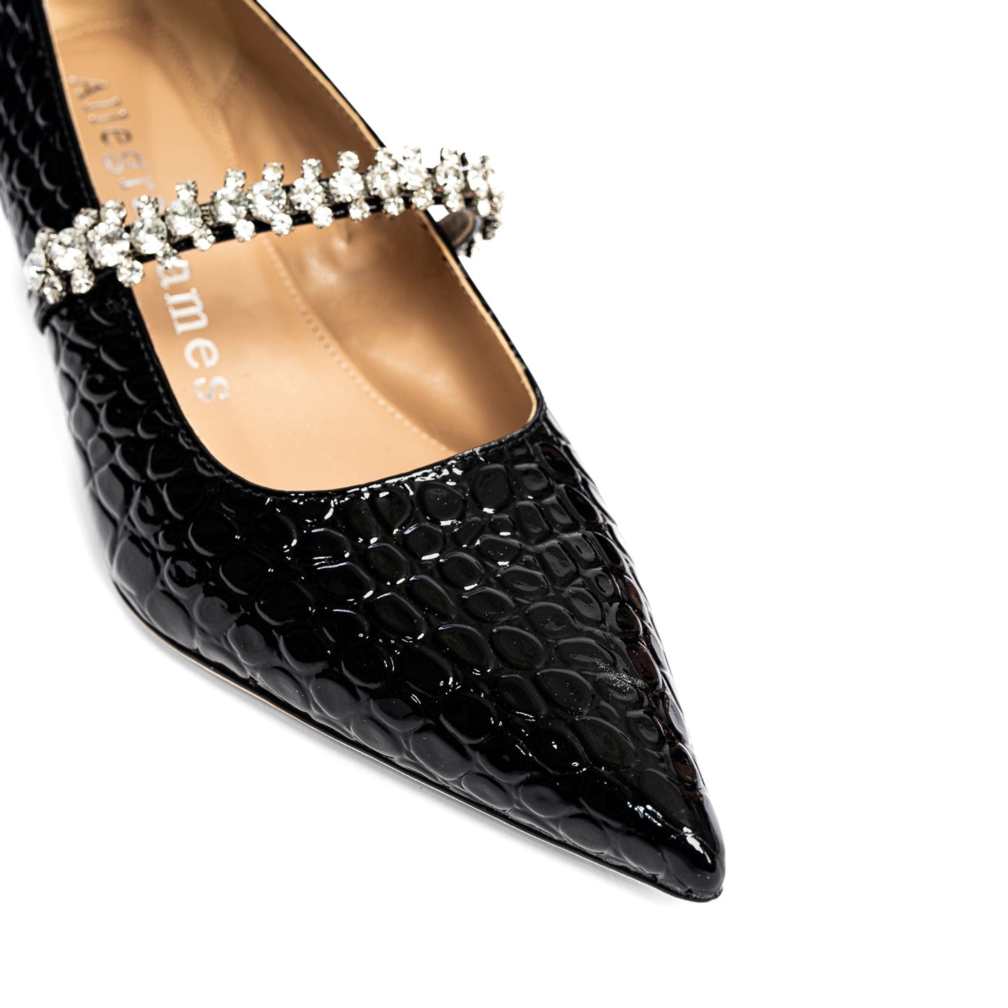 Escarpin en cuir gaufré Antonella