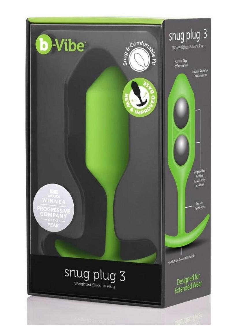 b Vibe Snug Plug 3 Weighted Silicone Anal Plug