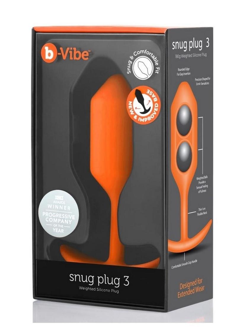 b Vibe Snug Plug 3 Weighted Silicone Anal Plug