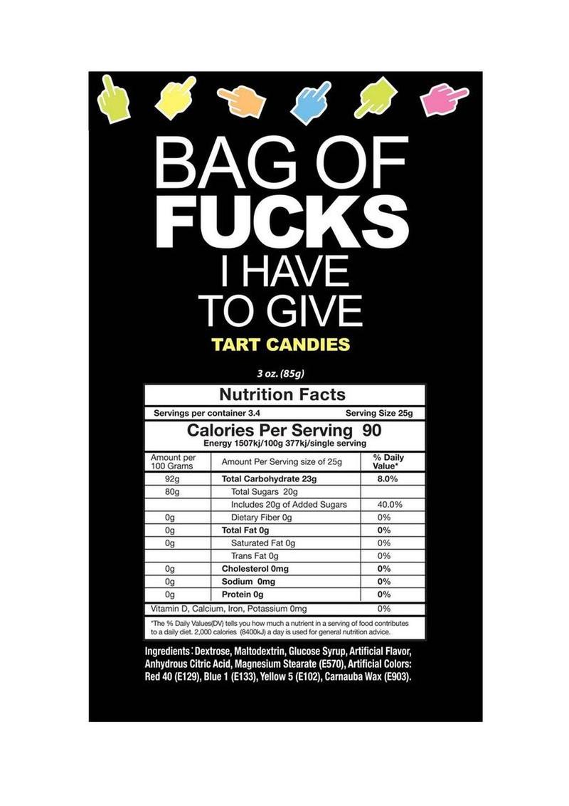 Candyprints Bag of Fucks I Have to Give 25 Fun Pack