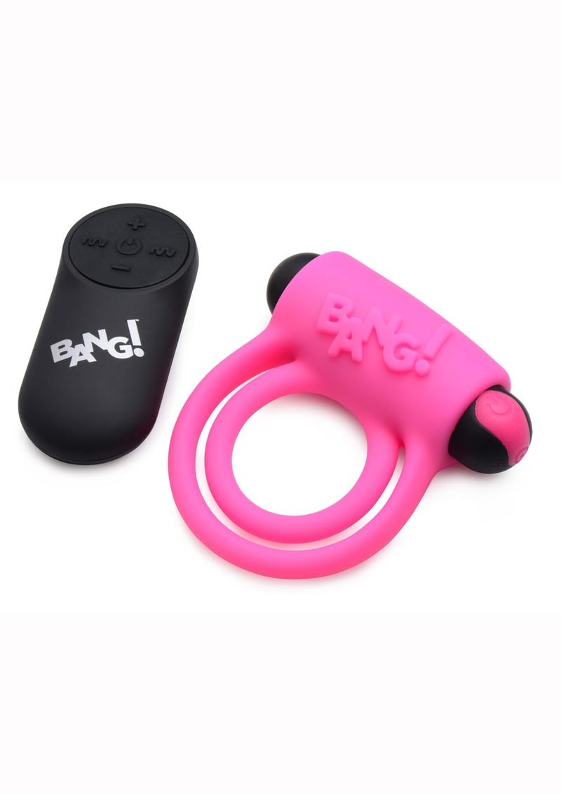 Bang! Rechargeable Cock Ring and Bullet With Remote Control