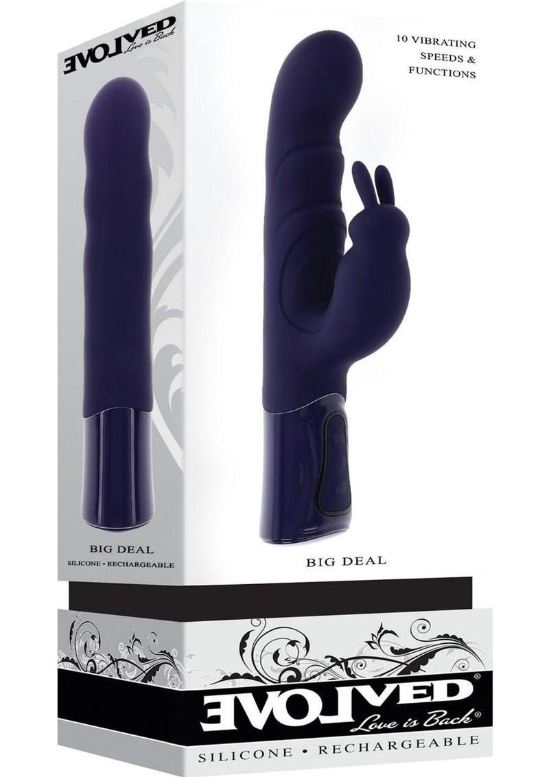 Big Deal Girthy Rechargeable Silicone Rabbit Vibrator