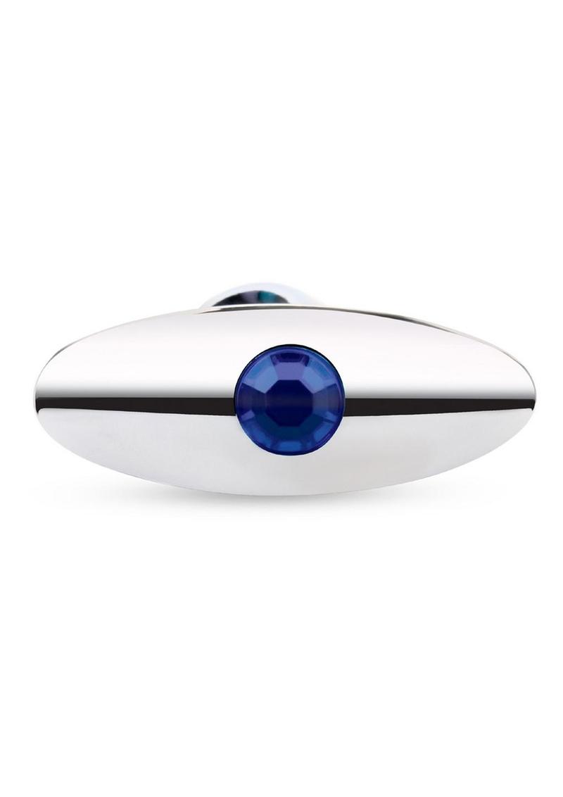Blue Line Bling Prostate Massager Plug With Jeweled Base