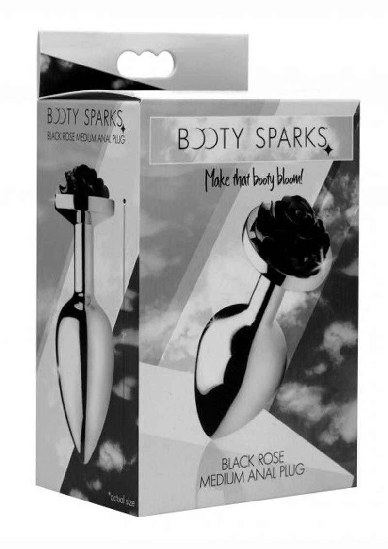 Booty Sparks Black Rose Medium Anal Plug