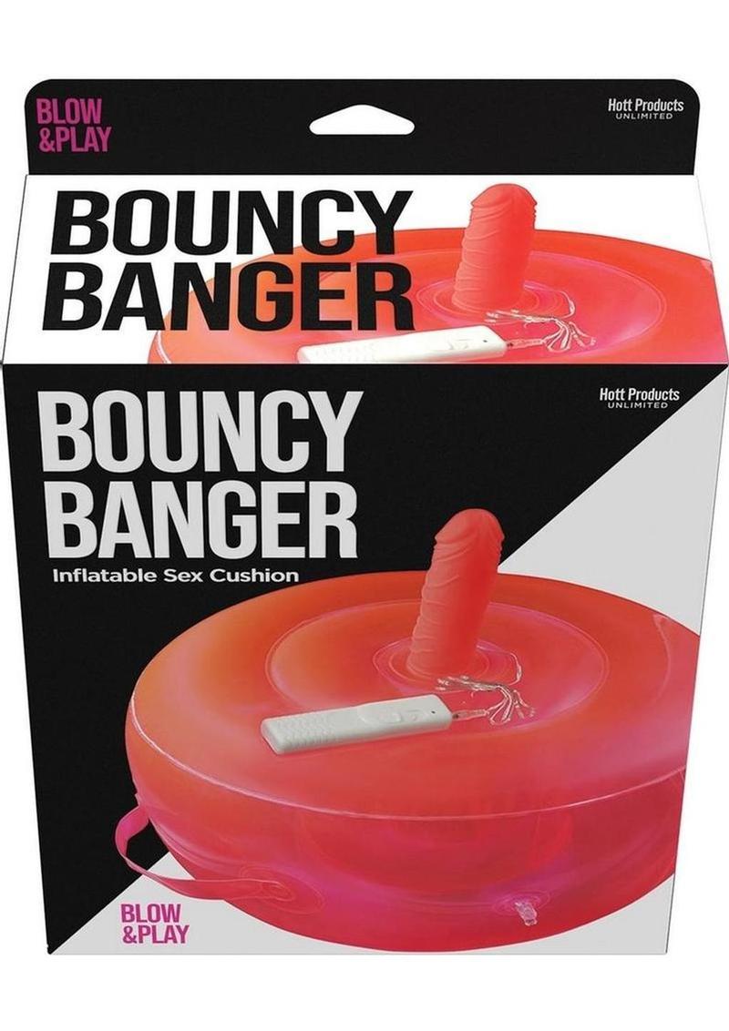 Bouncy Banger Inflatable Sex Cushion with Vibrating Silicone Dildo