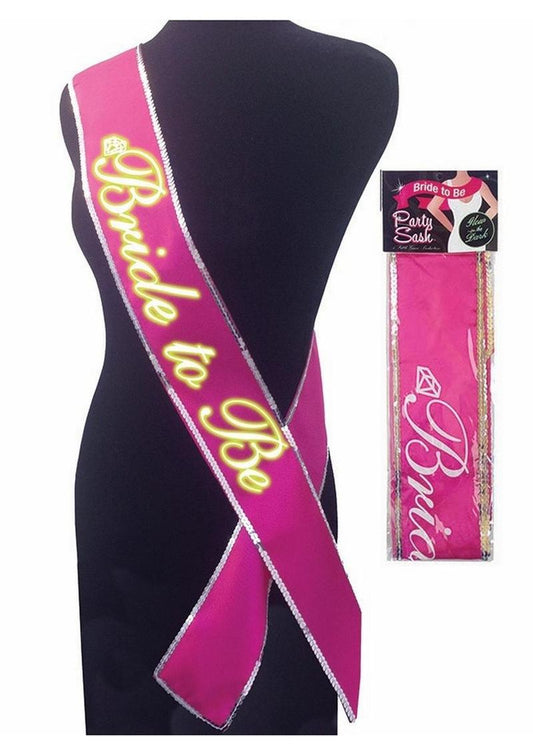 Bride-To-Be's Glow In The Dark Party Sash