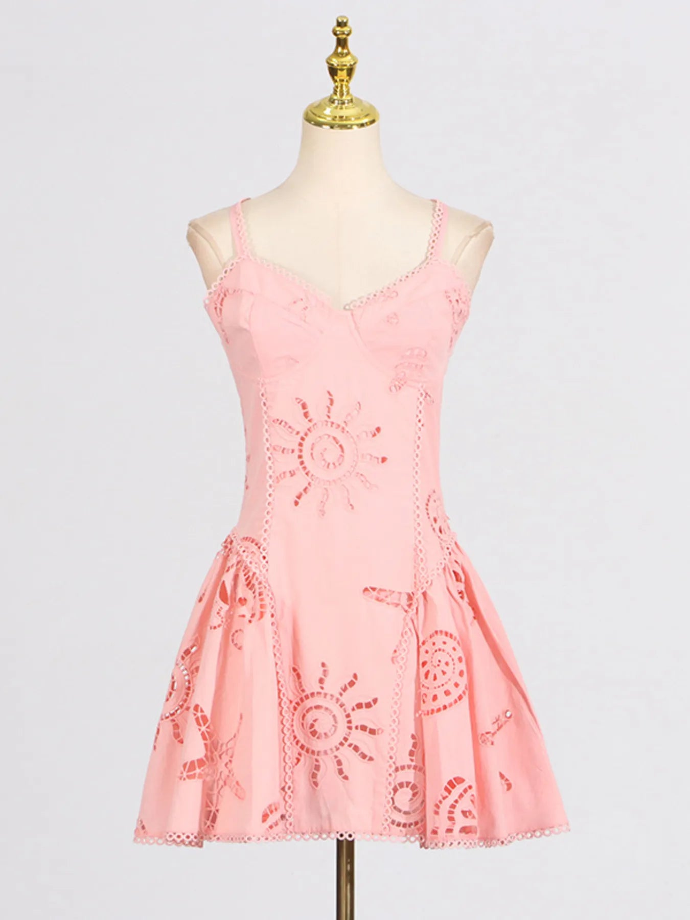Hollow Out Adjustable Strap Mini Dress