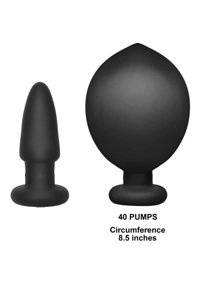Deluxe Wonder Plug Inflatable Silicone Vibrating Plug with Remote Control