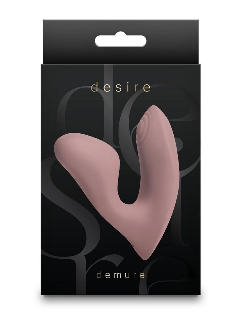 Desire Demure Rechargeable Silicone Vibrator With Clitoral Stimulator