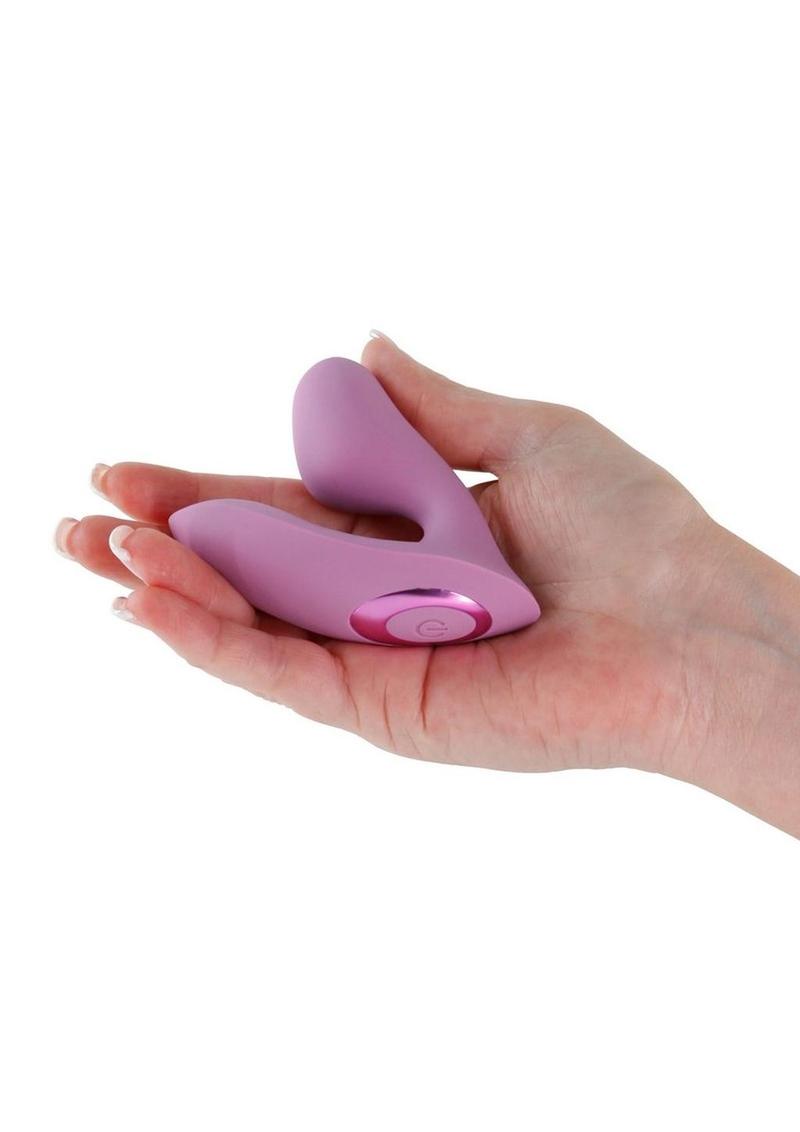 Desire Demure Rechargeable Silicone Vibrator With Clitoral Stimulator