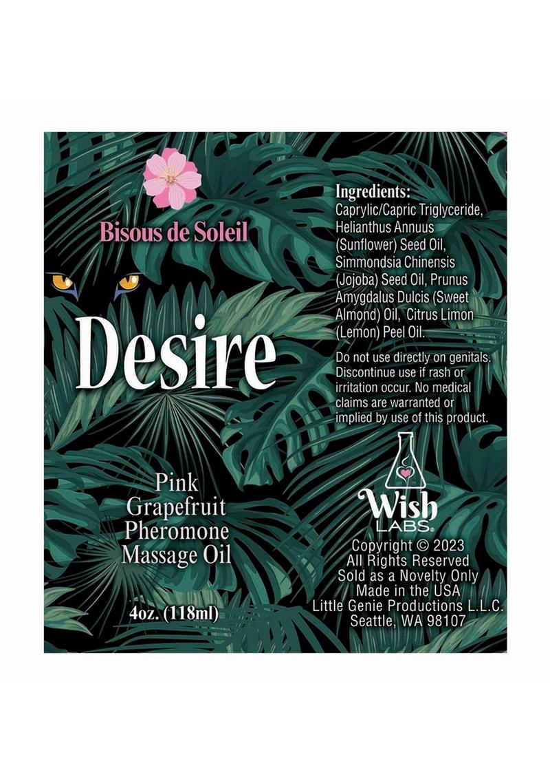 Desire Pink Grapefruit Pheromone Massage Oil