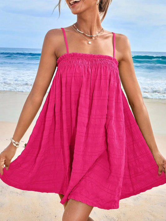 Frill Textured Mini Cami Dress