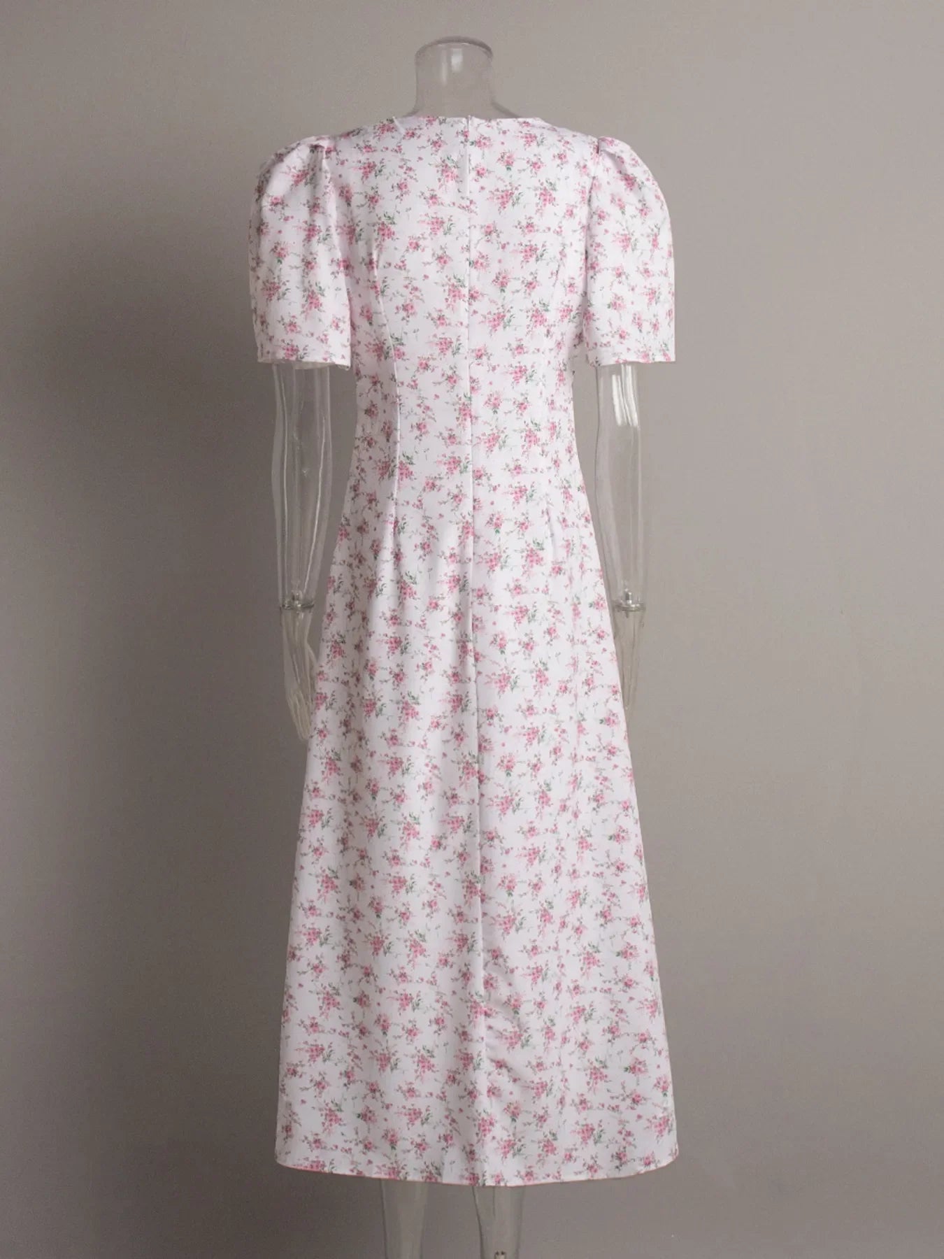 Floral Print Short Sleeve Dress