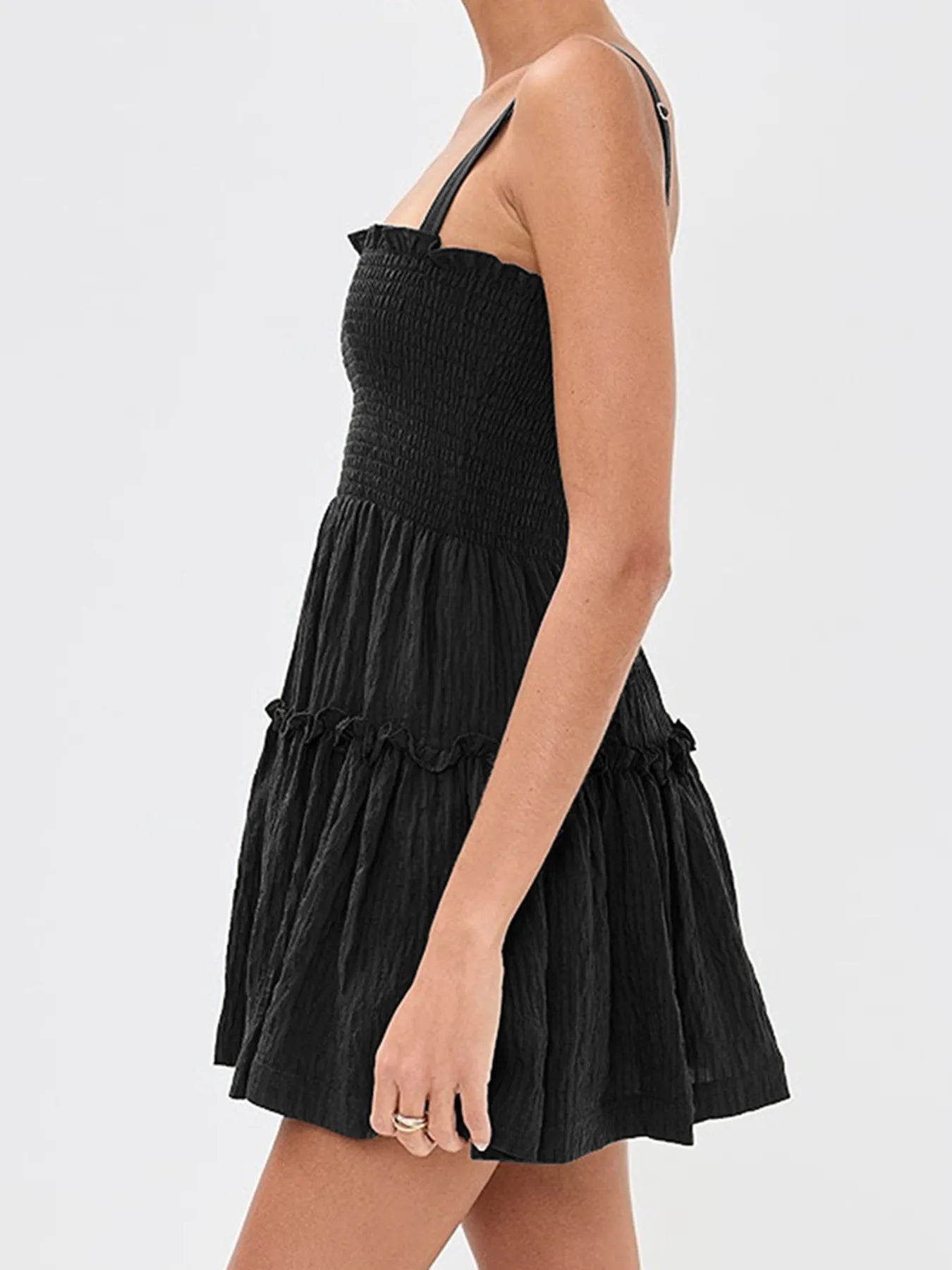 Smocked Frill Cami Mini Dress