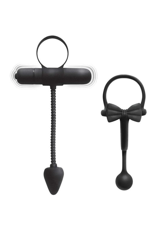 Enhancer Silicone Cock Ring 2 Pack Vibrating Plug
