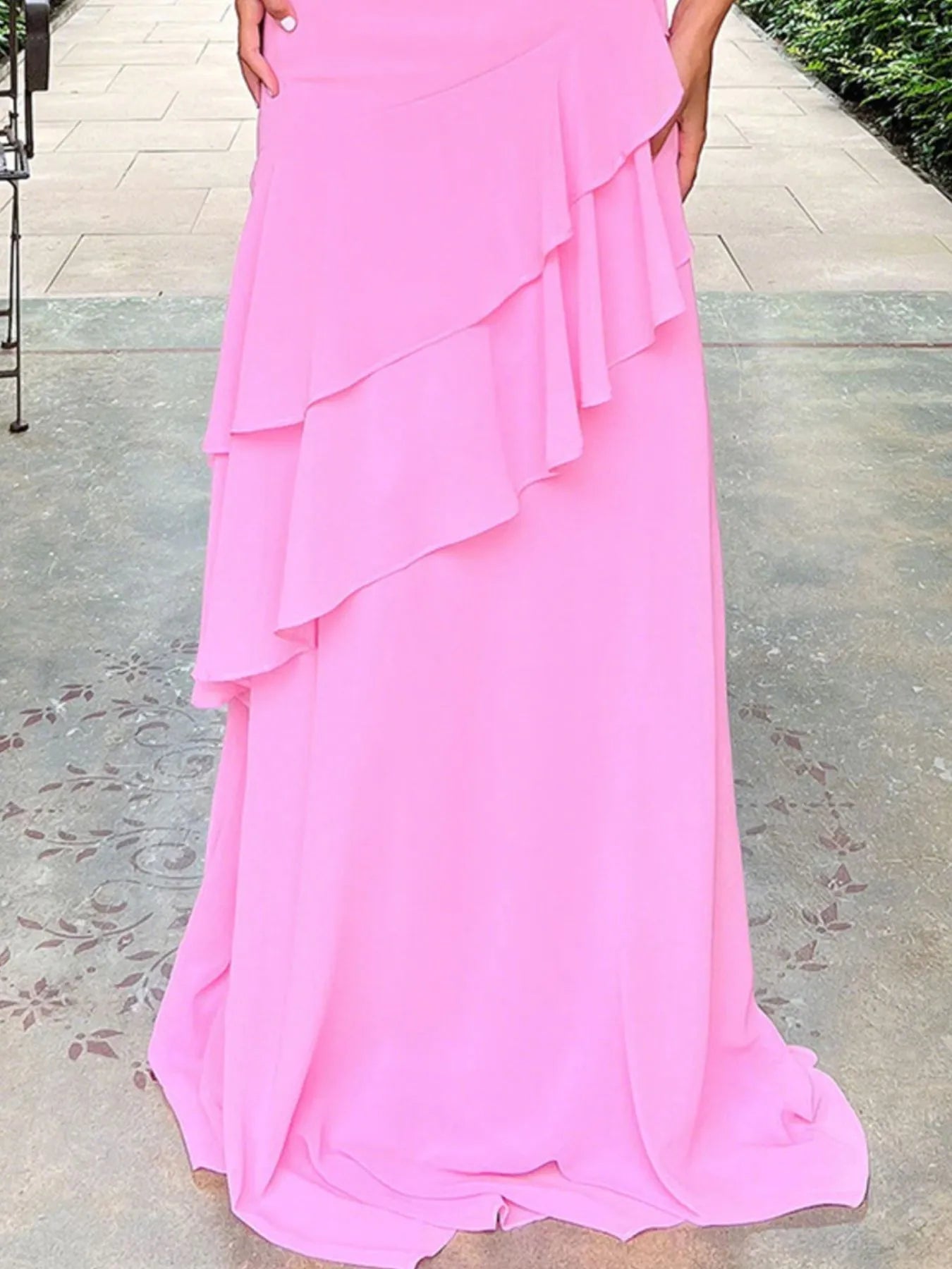 Sweetheart Neck Ruffled Maxi Cami Dress