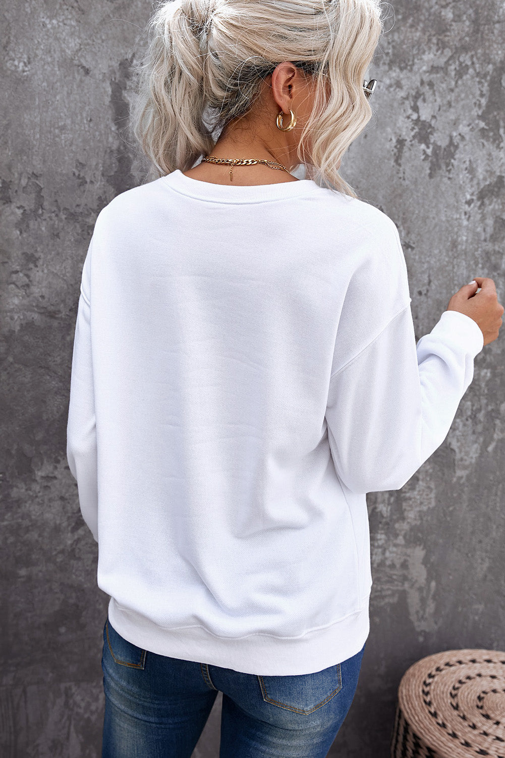 Beige FLANNELS PUMPKINS BONFIRES Graphic Drop Shoulder Sweatshirt