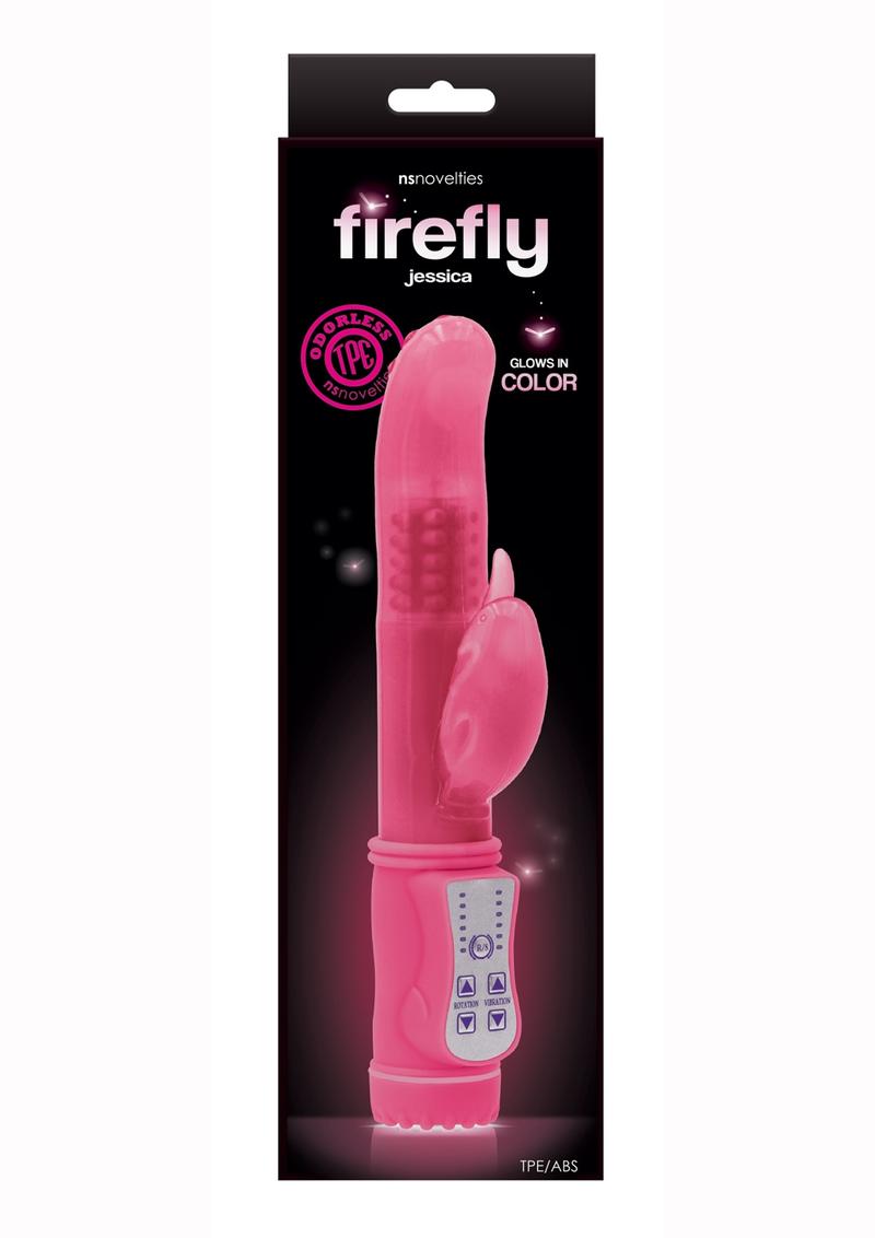 Firefly Jessica Glow In The Dark Thrusting & Rotating Rabbit Vibrator