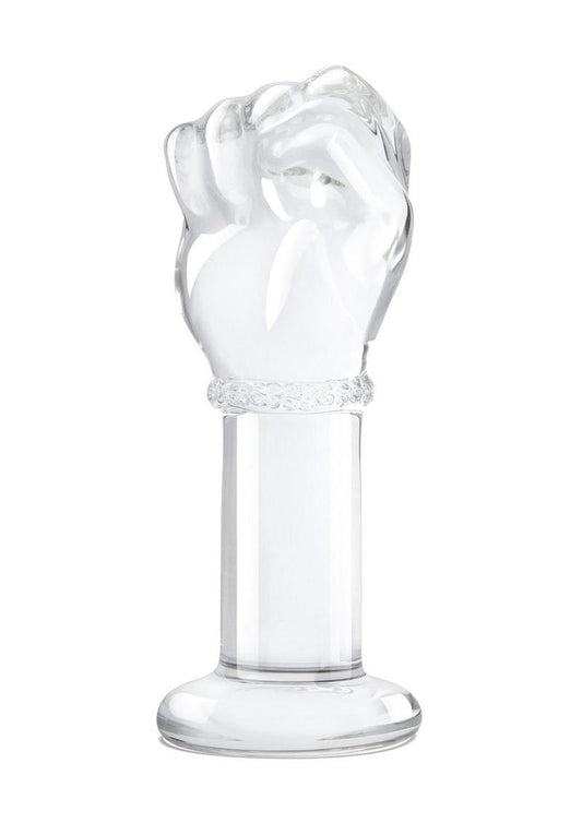 Glas 5" Glass Fist Butt Plug  Handblown With Satin Storage