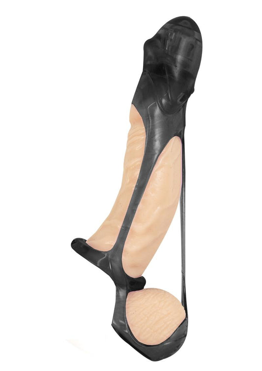 The Great Extender Vibrating Sleeve Cock Ring and Ball Cradle