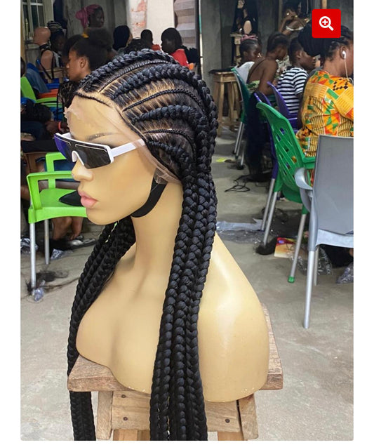 Feed In Braids To The Back - Amalia