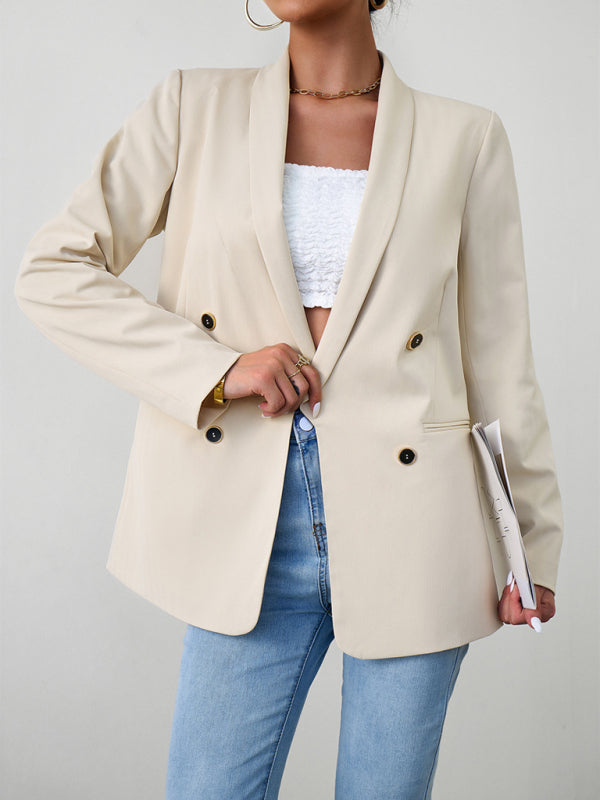 Women's Double-Breasted Blazer Jacket - Professional - Multiple Colors