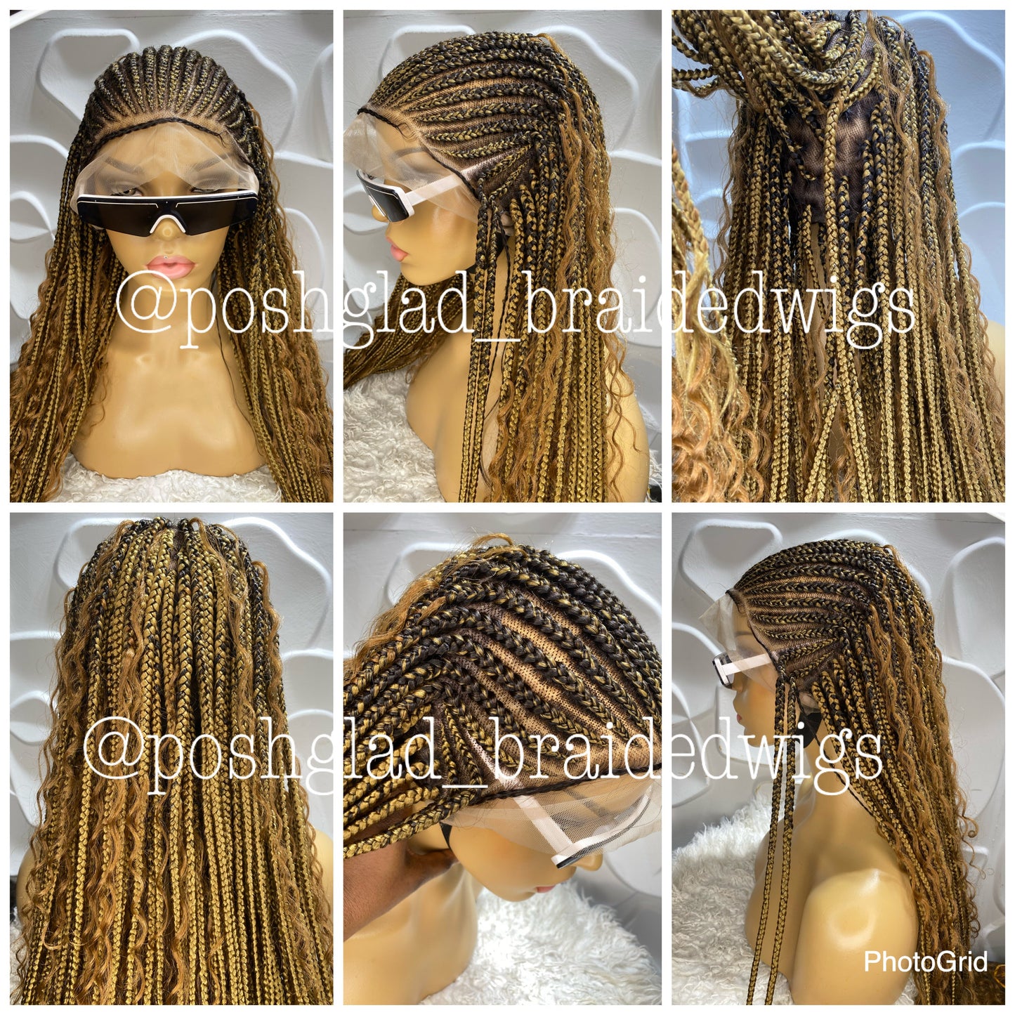Cornrow Braid - Ombre Color Wavy Tip - Sandra