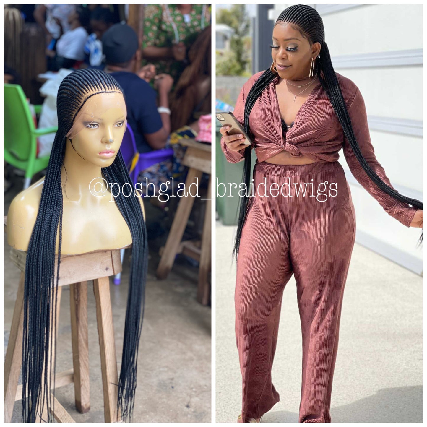 Cornrow Braid Wig (Ready to Ship) - Aisha
