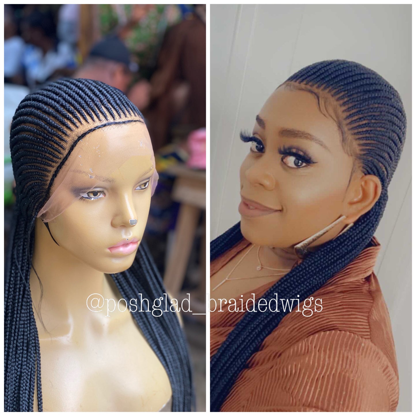 Cornrow Braid Wig (Ready to Ship) - Aisha