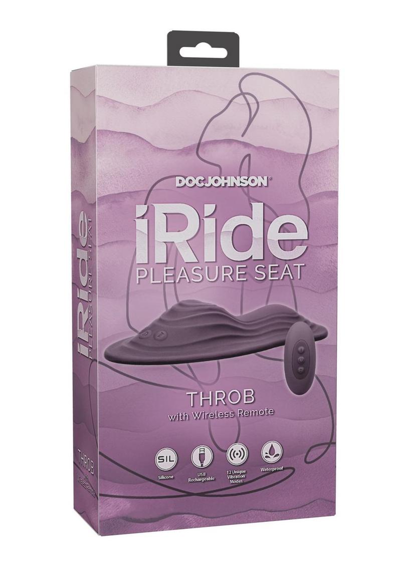 iRide Pleasure Seat Throb Rechargeable Silicone Seat