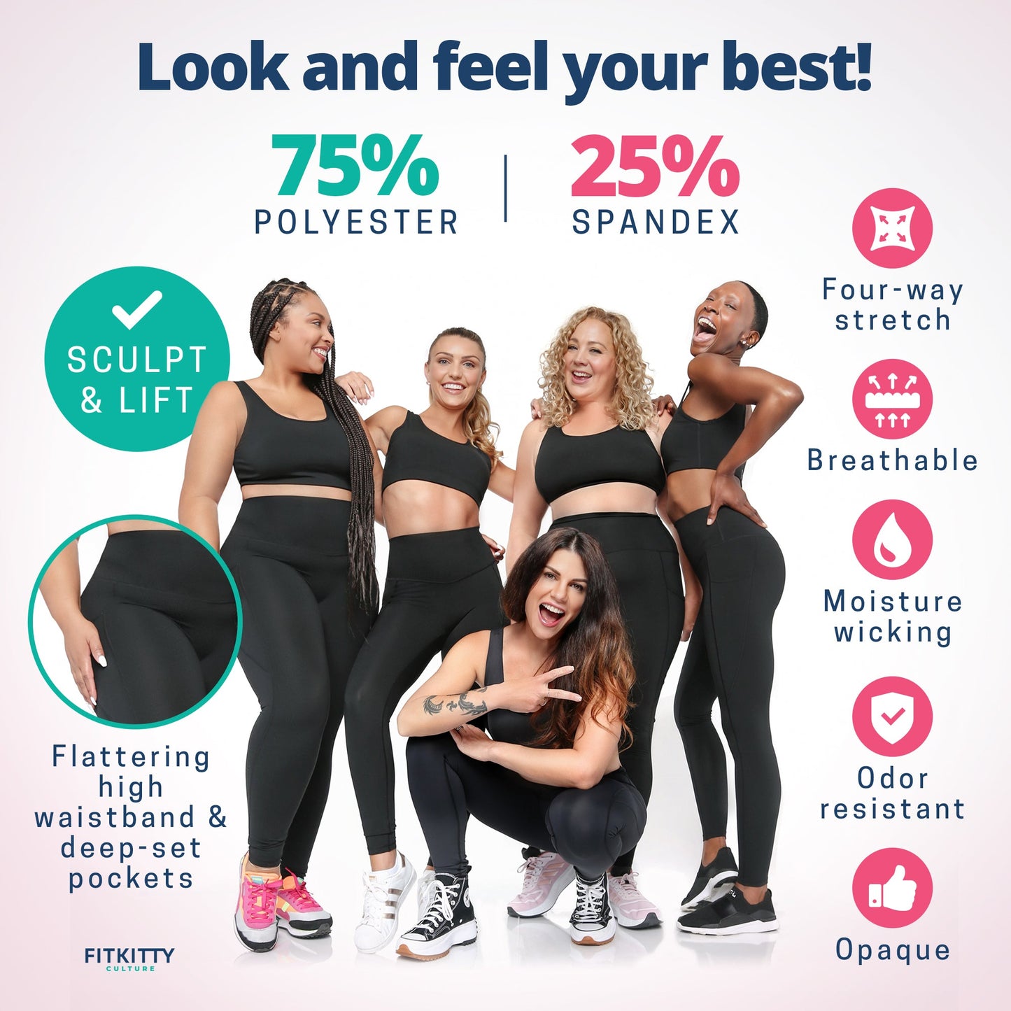 Leggings taille haute liftants et lisses