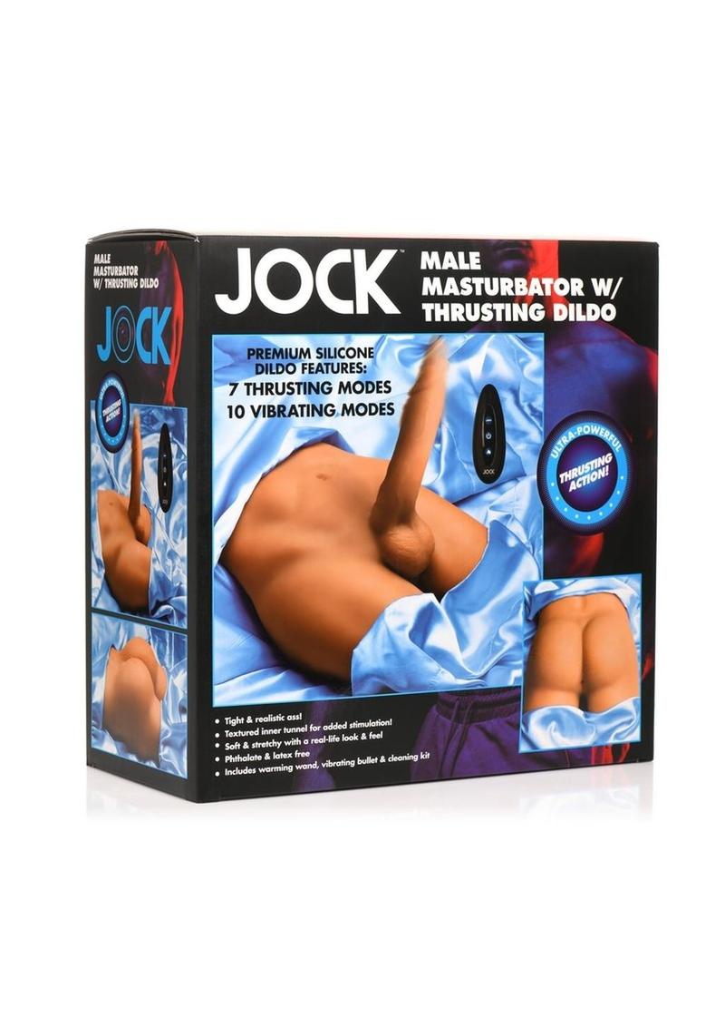 JOCK Male Masturbator with Silicone Thrusting Dildo