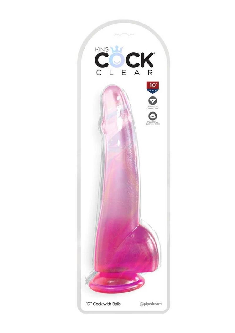 King Cock Clear Dildo with Balls