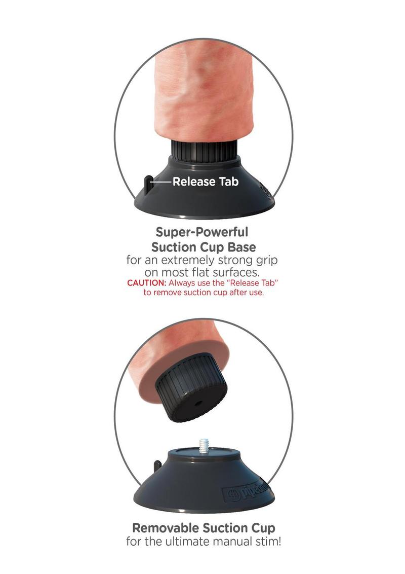 King Cock Vibrating Dildo with Suction Base RealDeal Lifelike Skin