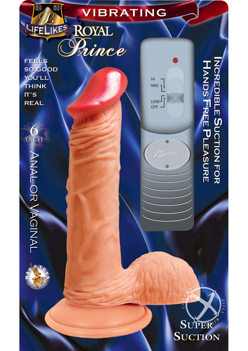 Royal Prince Dildo Vibrating With Wired Remote Control