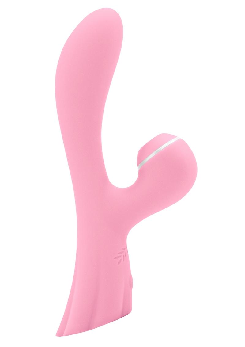 Luxe Aura Rechargeable Silicone Suction Vibe Teal Clitoral Stimulator