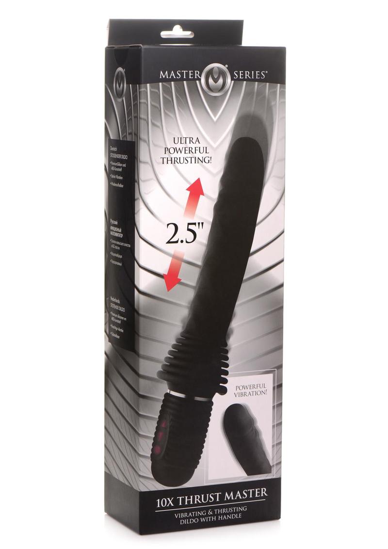 Master Series Thrust Master Vibrating And Thrusting Dildo